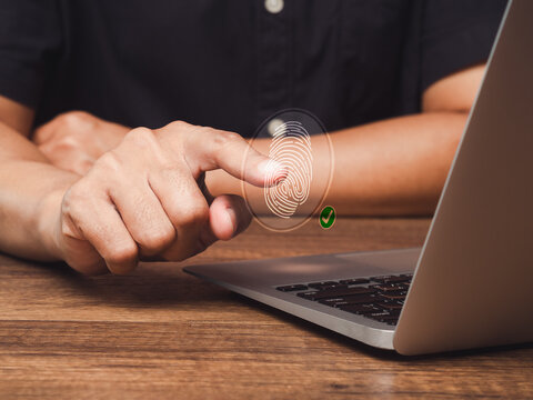 Fingerprint authentication on laptop for secure digital access