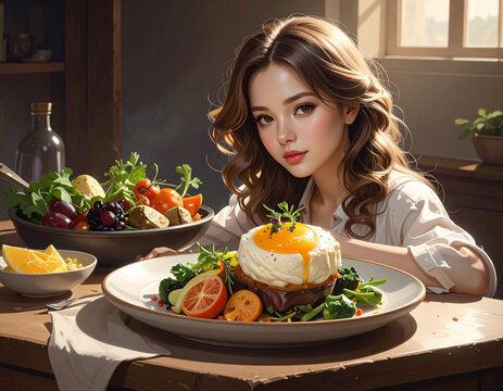 Woman preparing healthy meal