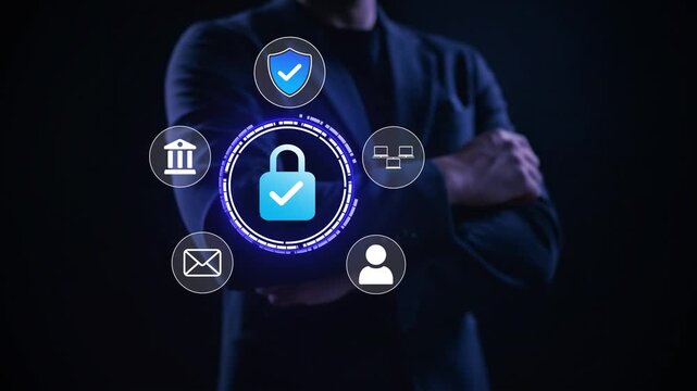 Cybersecurity and Data Protection Information privacy antivirus, user privacy security and encryption, Internet network security system, secure internet access Future technology and cybernetics.