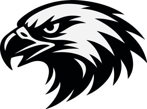 Eagle Head Silhouette Vector Icon