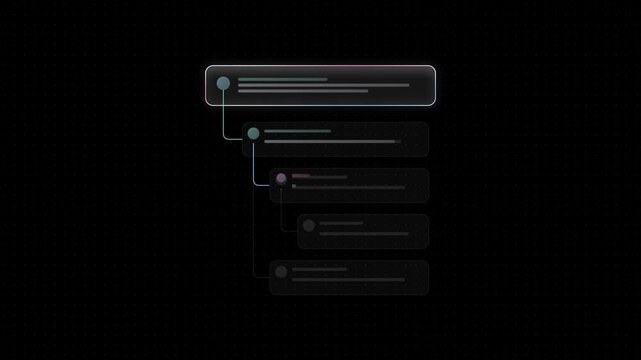 Modern glass UI comment thread featuring a sleek design with a black background, translucent white and azure panel accents, and soft teal and rose highlights for a contemporary digital interaction