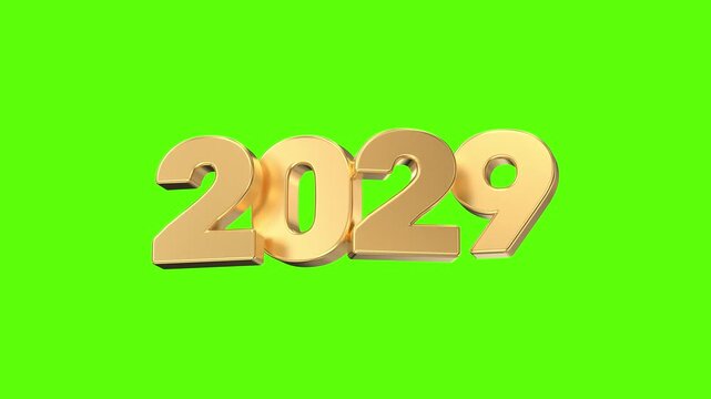 2029 Gold 3D With Background