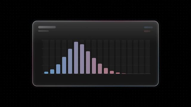 Stylish glass user interface displaying inference latency with smooth animations, featuring a sleek black background, vibrant azure and rose rim accents, and a translucent panel showing histogram