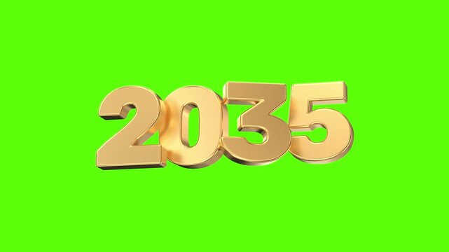 2035 Gold 3D With Background