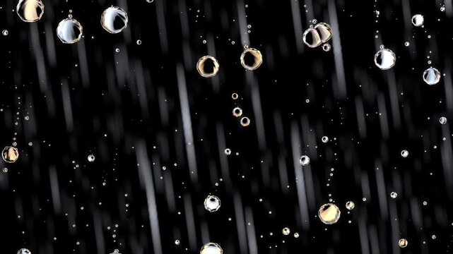 Falling rain drops and streaks overlay. Looped animation