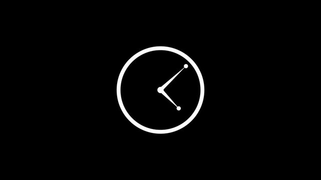 Elegant abstract wall clock icon illustration on a dark background.