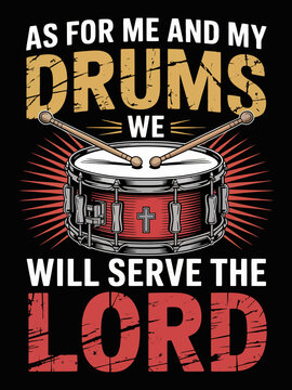 A snare drum is showcased with an inspirational religious message.