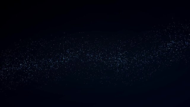 Sapphire blue micro particle flow on black
