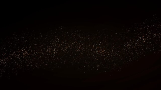 Warm copper micro particle wave on dark background