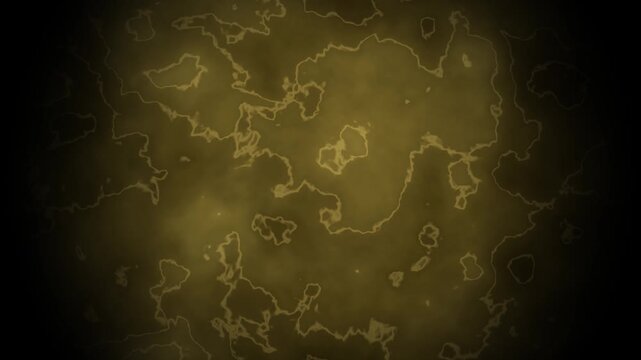 An antique parchment map with glowing gold borders creates a looping background texture.