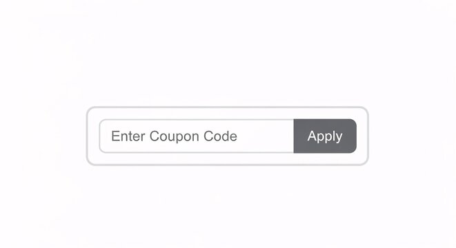 Coupon code entry field with apply button