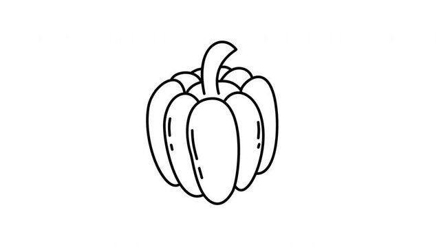 illustration of a bell pepper outline