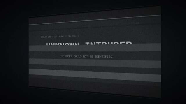 Anonymous hacking warning on a CRT panel in analog static