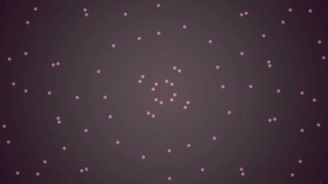 Animated loop of small pink particles drifting across a dark maroon background.