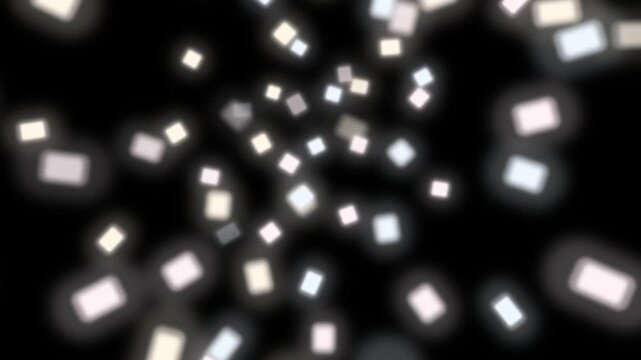 Disco ball light reflections moving across dark background, seamless loop overlay