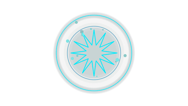 Pi circle mathematical symbol with energy. Isolated transparent PNG mystical overlay for Photoshop and video.