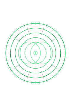 Metatron Cube circle with all connecting lines. Isolated transparent PNG mystical overlay for Photoshop and video.
