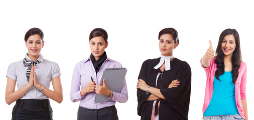 Obraz premium Women belonging to different professions standing together