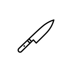 Fototapeta premium Simple chef's knife icon on transparent background