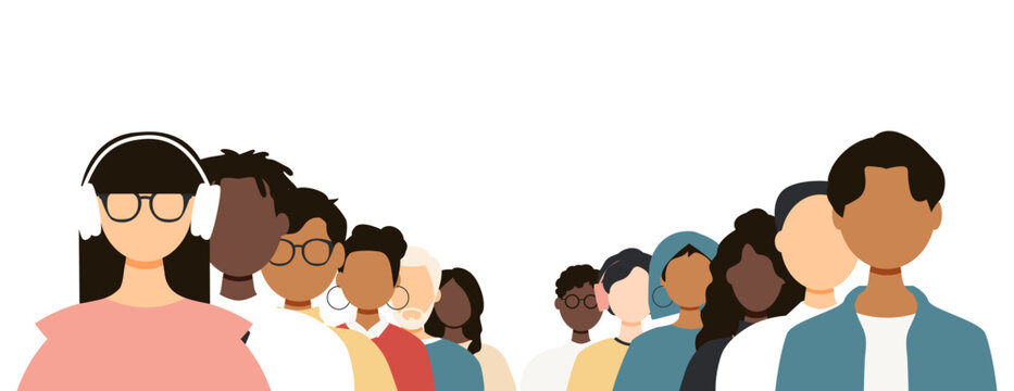 Different People Standing Together.
