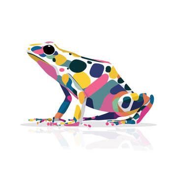 Vibrantly Patterned Frog Isolated