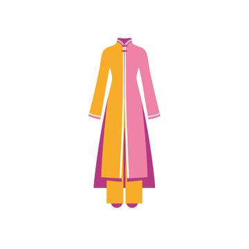 Vietnamese Ao Dai Fashion Illustration