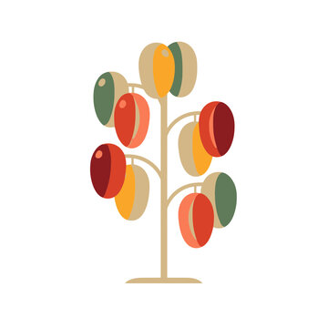 Whimsical Macaron Tree Illustration