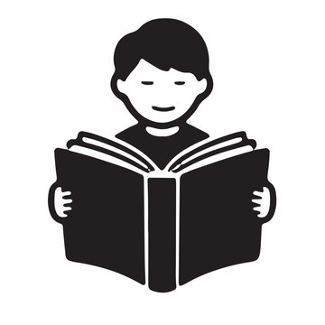 Silhouette of a person surfing with a book celebrating book lover appreciation day