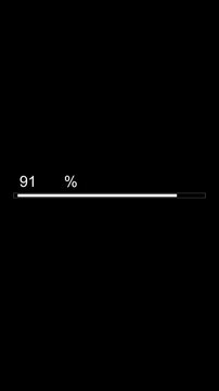 Thin Progress Bar Animation on Black Background. Download Progress, Preloader Animation Web Design Template. Seamless Loop Animation in 4K Vertical with Alpha Channel.