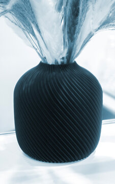 Art model printed on 3D printer. Object created on 3D printer from molten plastic. 3D printed creative object. Modern new modern additive progressive technologies. 3D printing technology