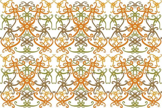Autumn leaves seamless pattern background. Fall foliage texture for design and print projects.