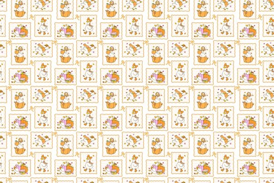 Seamless floral vintage pattern background. Retro botanical wallpaper design with hand-drawn watercolor roses and leaves.