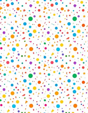 Colorful Confetti Pattern Seamless Background