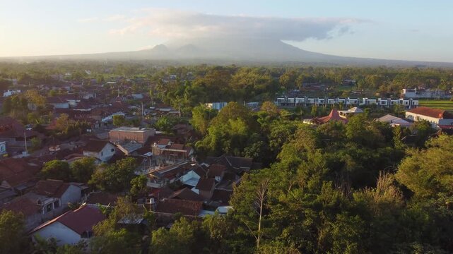 Mount Merapi Above Yogyakarta, Indonesia