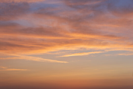 Beautiful colorful vibrant Summer sunset sky for use as background or composite