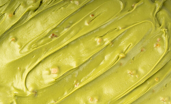 Pistachio cream pattern, dubai green chocolate textured background