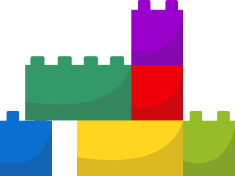 Colorful Toy Brick Collection