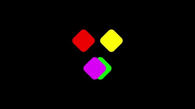animated gif video icon in the form of a loading box that swaps places