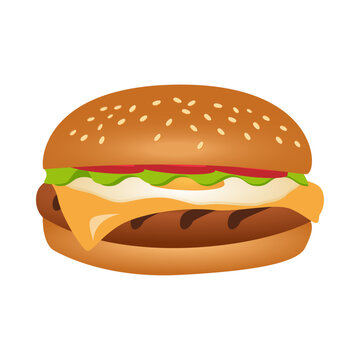 Classic Cheeseburger Icon.