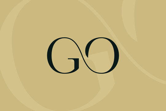 GO or OG letter logo icon design. Classic style luxury initials monogram.
