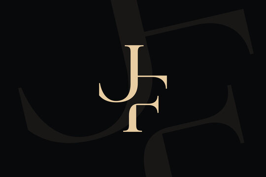 JF or FJ letter logo icon design. Classic style luxury initials monogram.