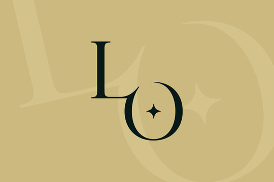 LO or OL letter logo icon design. Classic style luxury initials monogram.