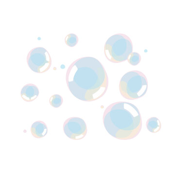 vector illustration of rainbow bubbles