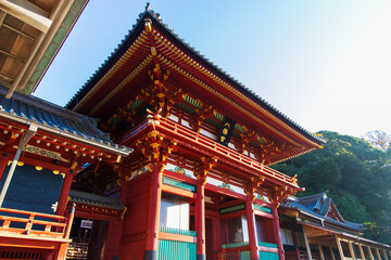 Fototapeta premium 日本の風景・秋 神奈川県鎌倉市 鶴岡八幡宮 本宮