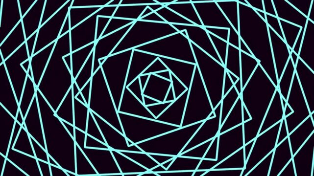 Rotated Nested Squares Abstract Geometric Motion Loop
