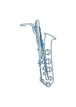 line art/baritone sax