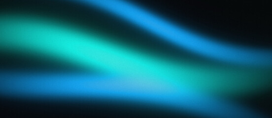 Obraz premium Abstract Glow waves teal ribbons noise textured backdrop background wallpaper header for design header