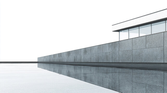 Rooftop parapet wall modern building