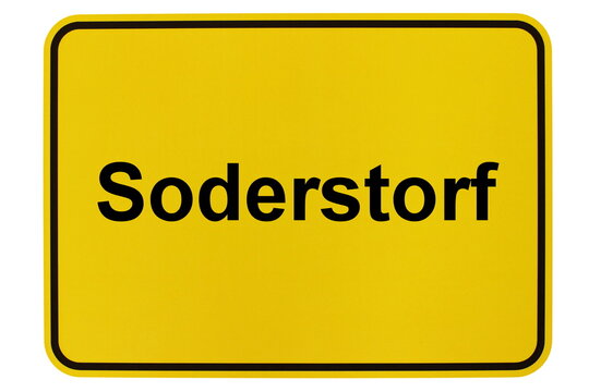 Illustration eines Ortsschildes der Gemeinde Soderstorf in Niedersachsen	