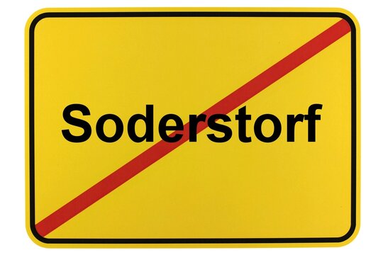 Illustration eines Ortsschildes der Gemeinde Soderstorf in Niedersachsen	